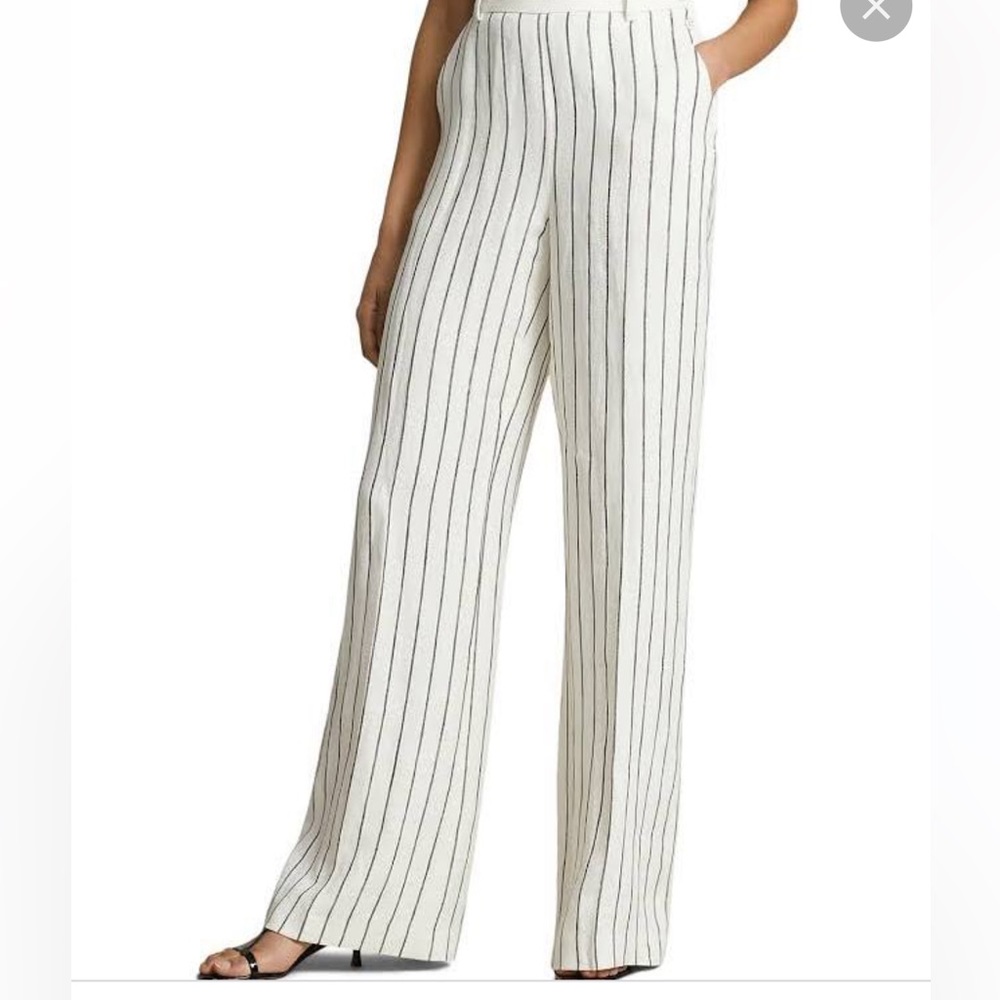 STELEN White and Black Striped Pants